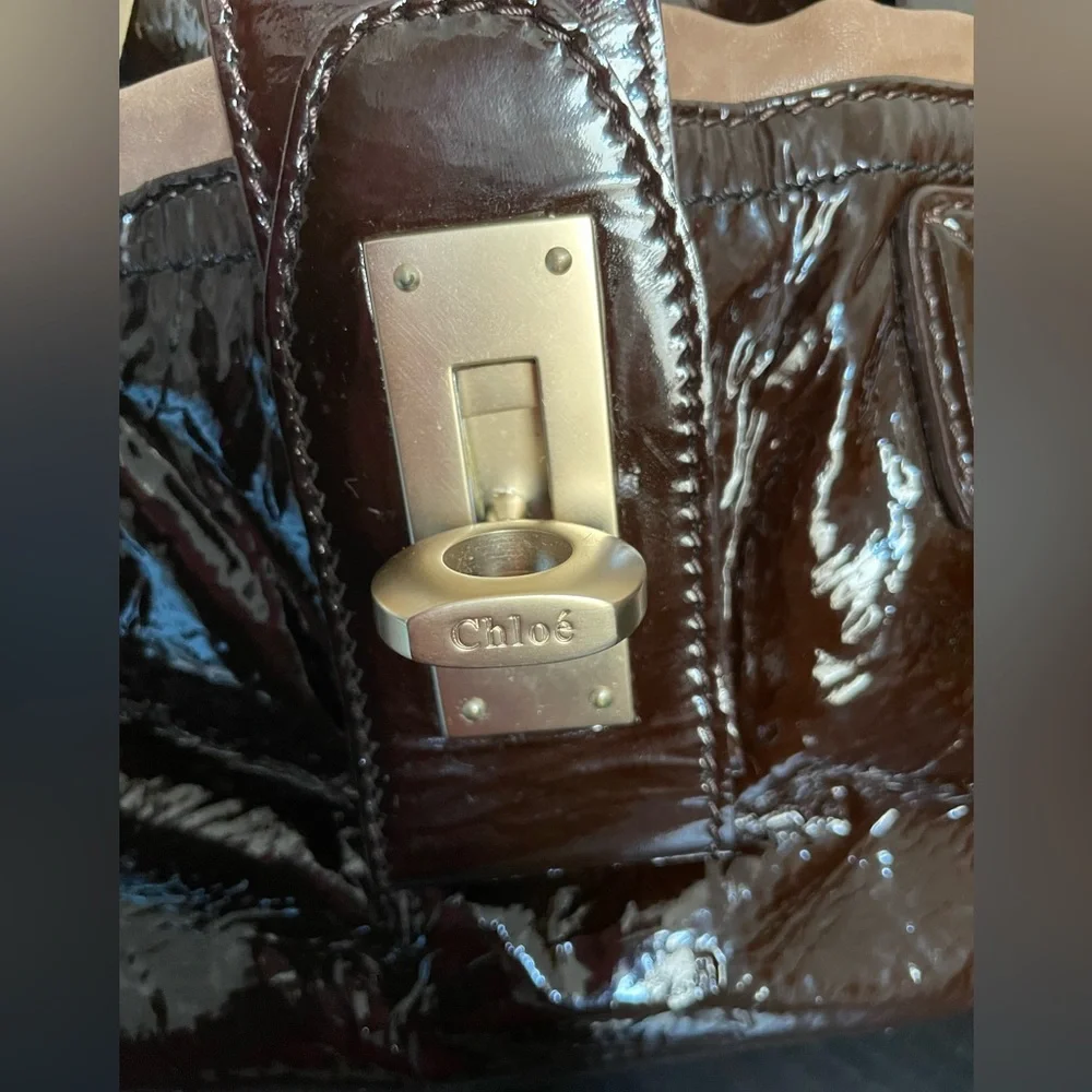 Authentic Chloe patent leather handbag - Picture 6 of 12